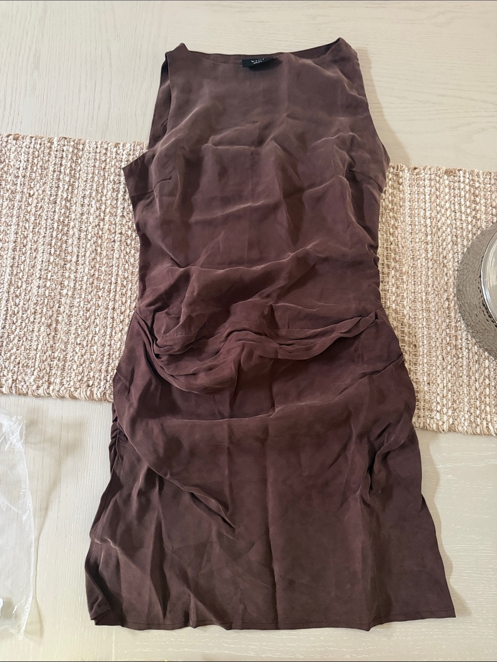 Vici Women's Sleeveless Brown Sheath Dress